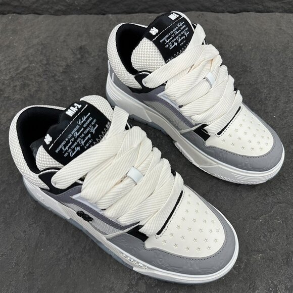 Amiri Patchwork Leather Sneakers - Picture 2 of 16